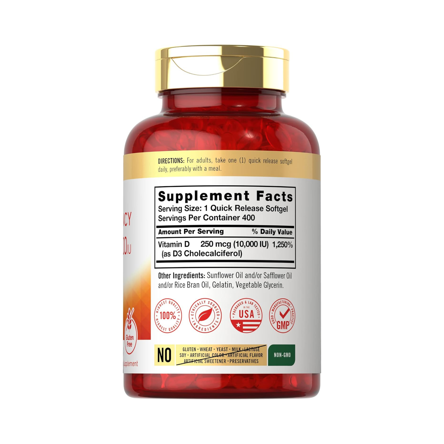 Carlyle, Vitamina D3, 10000IU, 400 Softgels