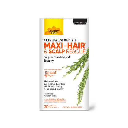 Country Life Maxi-Hair & Scalp Rescue, 30 Softgels