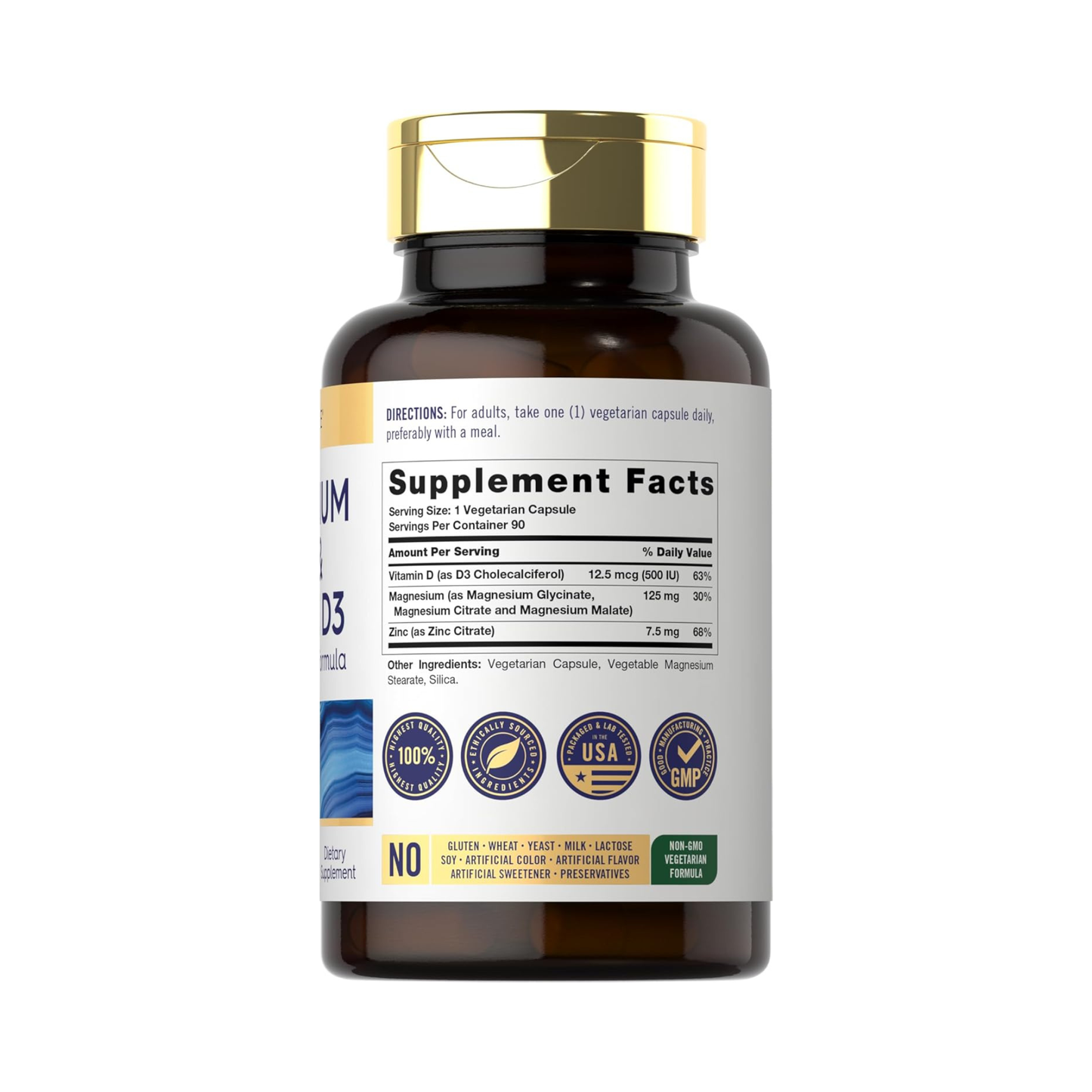 Carlyle Magnésio, Zinco e Vitamina D3, 90 Cápsulas