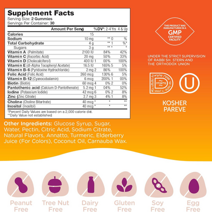 Zahler, Chapter One, Multivitamínico Infantil, Kosher, 13 Vitaminas e Nutrientes, 60 Gummies Saborosas