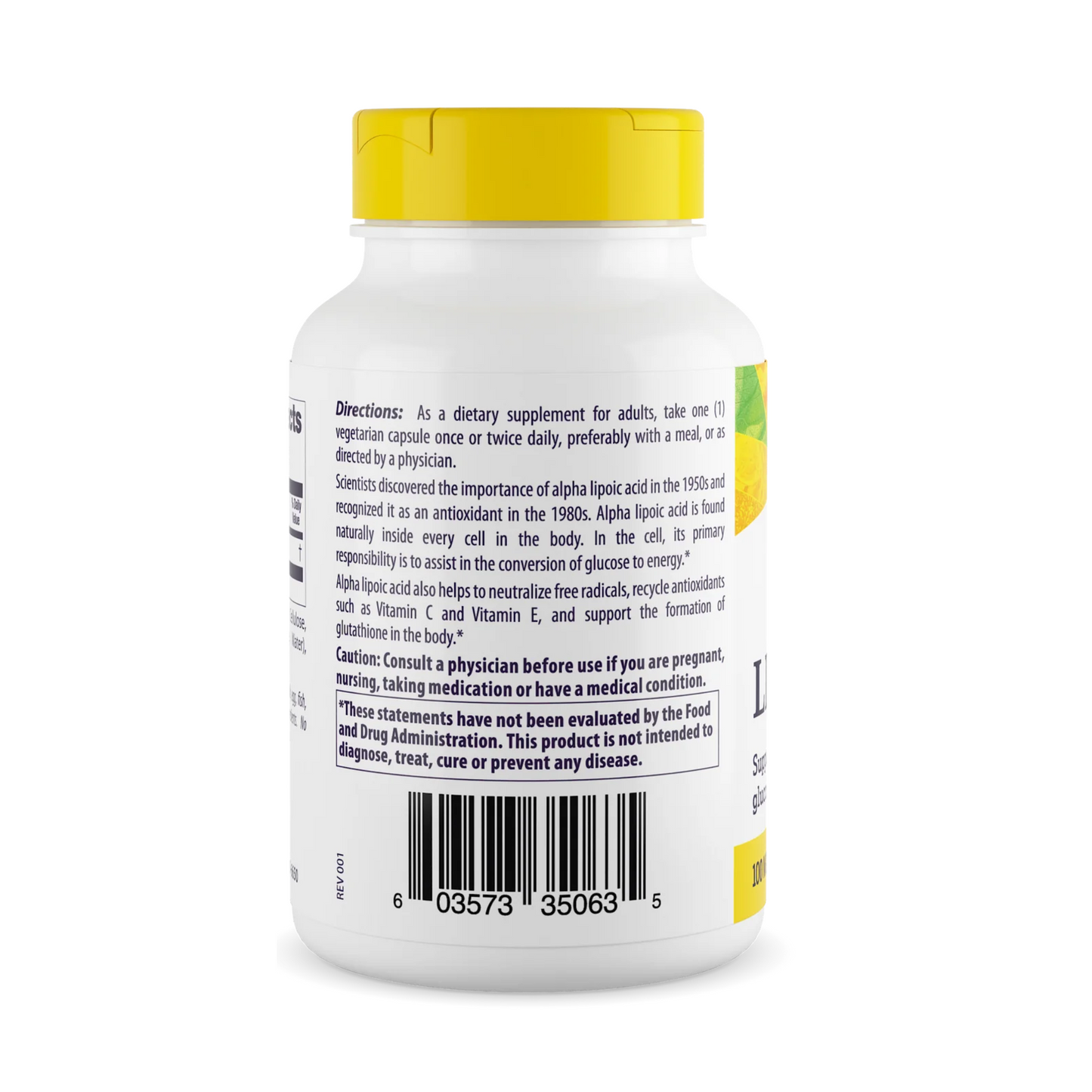 Healthy Origins Ácido Alfa Lipóico 100 mg, 120 Cápsulas
