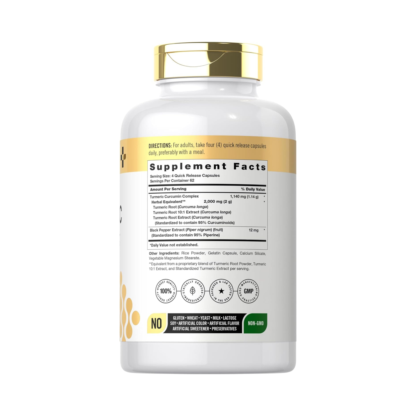 Doctor's Way Turmeric Curcumin 2000 mg, 250 Cápsulas