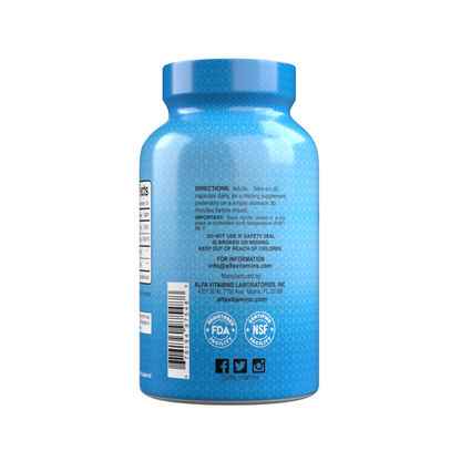 Suplemento Alfa Vitamins Colágeno C Hidrolisado com Biotina, Fórmula Premium, 120 Cápsulas
