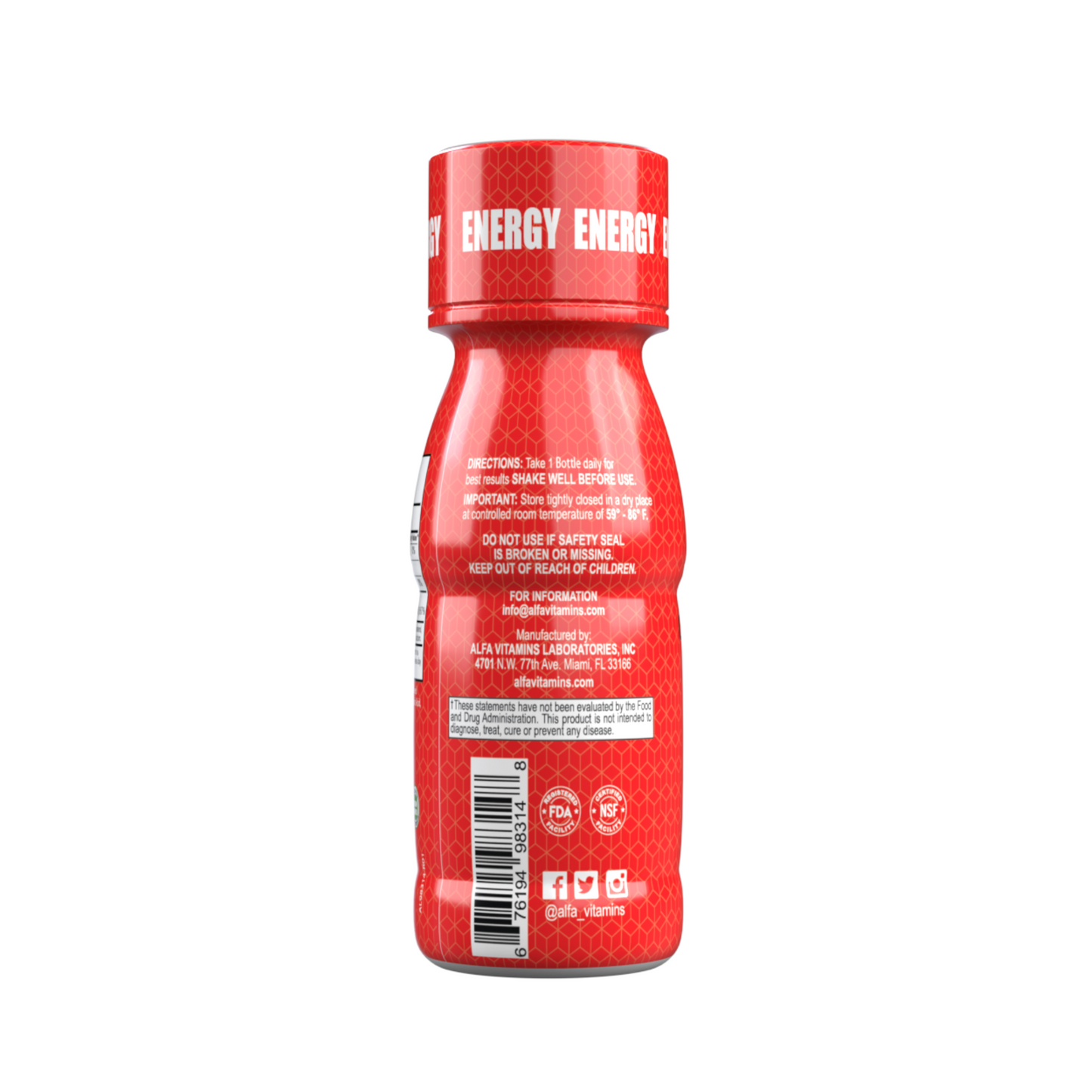 Suplemento Alfa Vitamins Vitamina B12 Shot, 10000 mcg