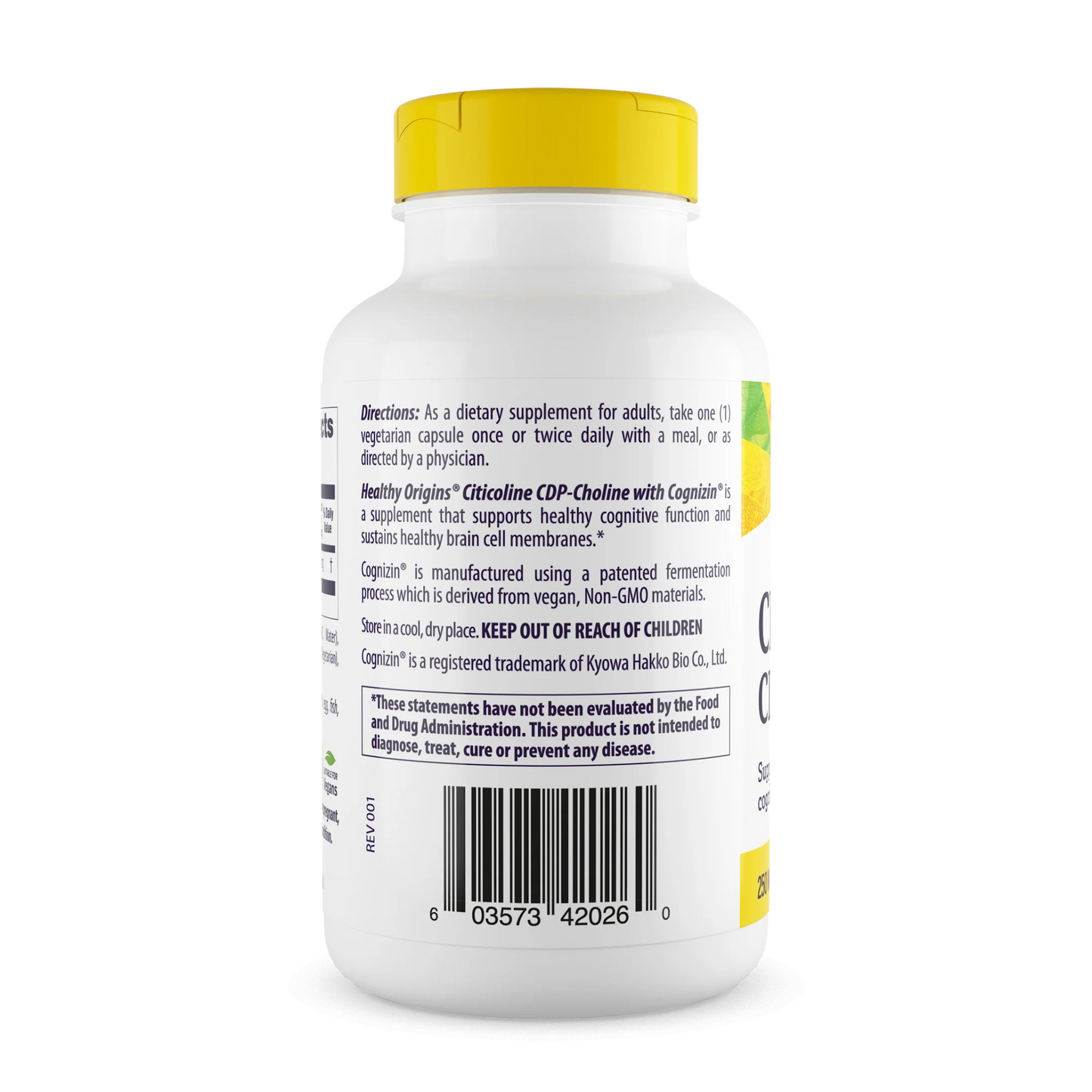 Healthy Origins, Cognizin (Citicoline), 250 mg, 150 Vcaps