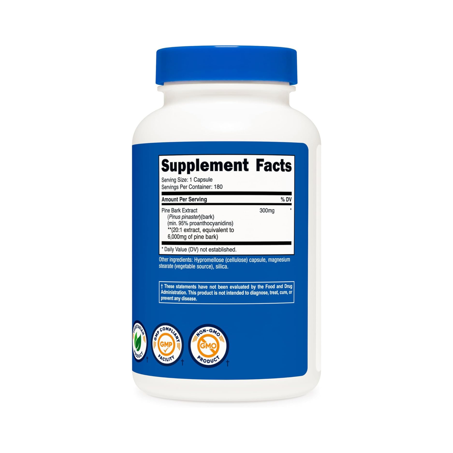 Nutricost Extrato de Casca de Pinheiro 6000 mg (por cápsula), 180 Cápsulas