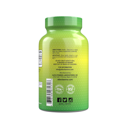 Suplemento Alfa Vitamins Biotina, 5000 mcg, 100 comprimidos