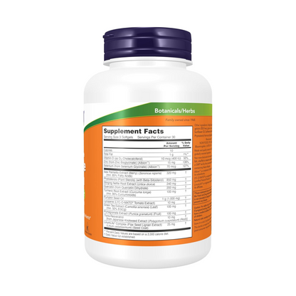 NOW Foods Prostate Health, Saw Palmetto, Beta-Sitosterol e Licopeno, 90 Softgels
