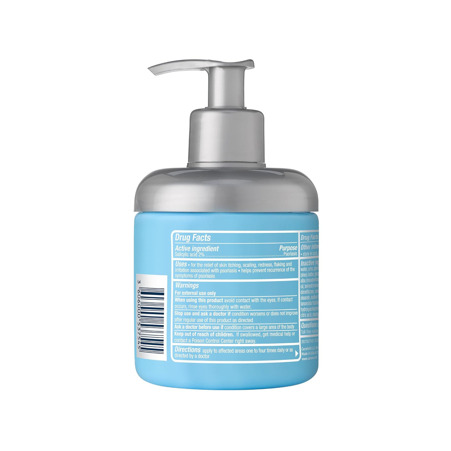 Creme para Psoríase CeraVe, Tratamento Hidratante para Pele Seca com Ácido Salicílico, 8oz