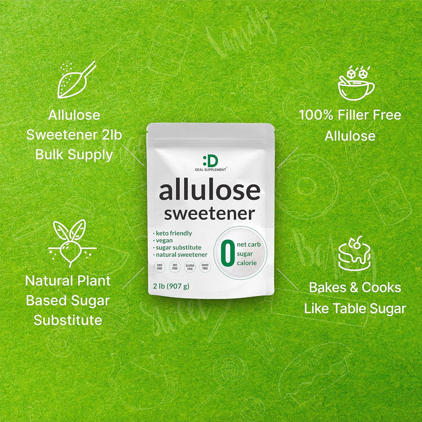 Deal Supplement Adoçante de Alulose, 900 g