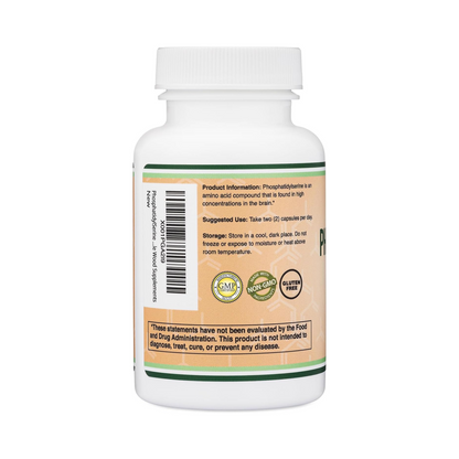 Double Wood Suplemento de FosfatidilSerina 300mg por porção, 120 cápsulas