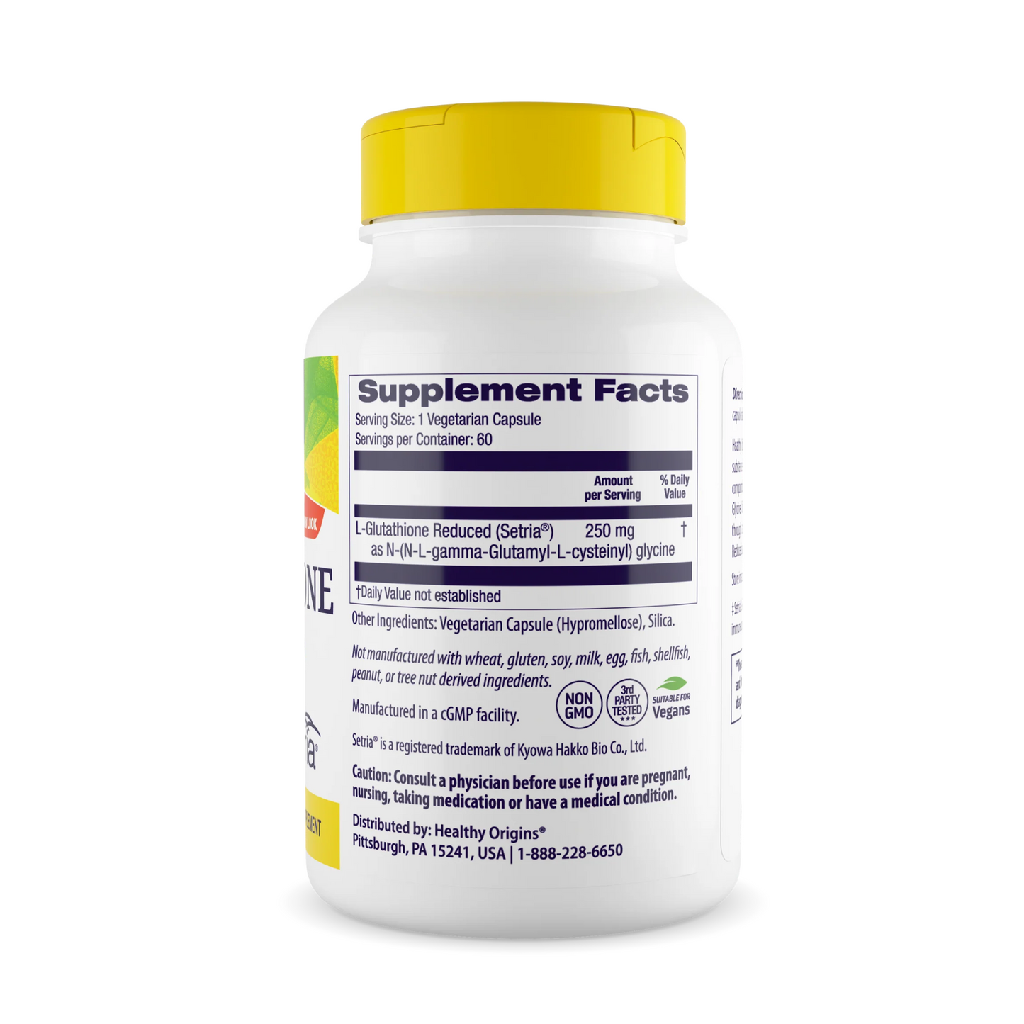 Healthy Origins L-Glutathione (Setria®) 250 mg "reduced" 60 Caps