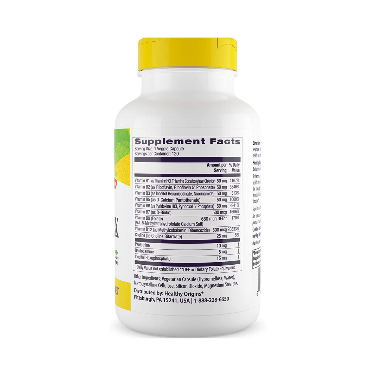 Healthy Origins, Complexo B, 120 Vcaps