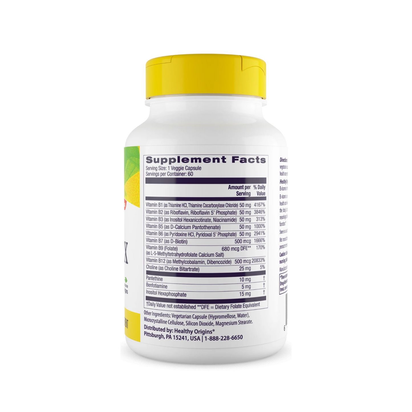 Healthy Origins Complexo B, 60 Cápsulas Vegetais