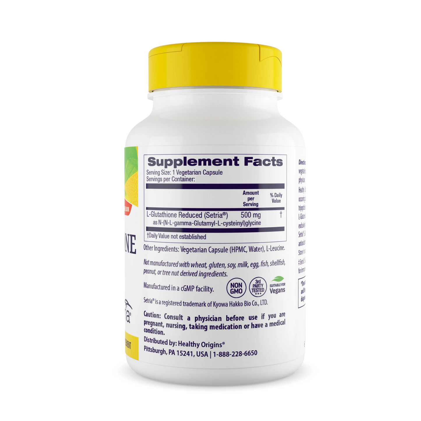 Healthy Origins L-Glutathione (Setria®) 500 mg "reduced" 150 Caps