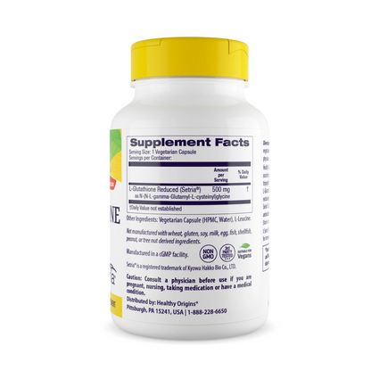 Healthy Origins L-Glutathione (Setria®) 500 mg "reduced" 150 Caps
