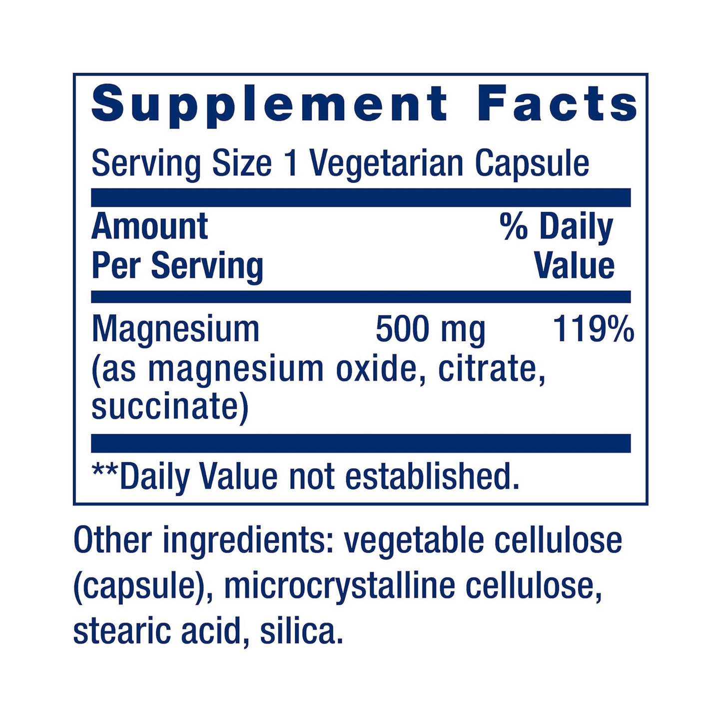 Life Extension, Magnésio 500 mg, 100 cápsulas vegetarianas