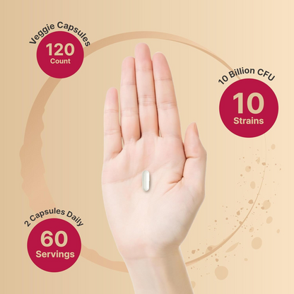 NatureBell Probiótico Vaginal para Mulheres, 10 Bilhões UFC, 120 Cápsulas
