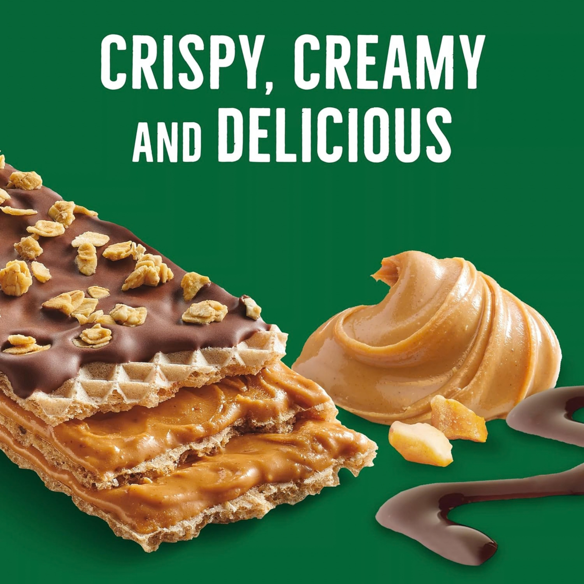 Nature Valley Barras Wafer Crocantes com Pasta de Amendoim e Chocolate 10 Unidades 369 g
