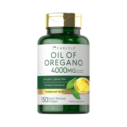 Combo Carlyle Probiótico 50 Bilhões UFC, 60 cápsulas + Óleo de Orégano 4000mg, 150 softgels, + Healthy Origins Vitamina D3 1000 UI, 240 softgels