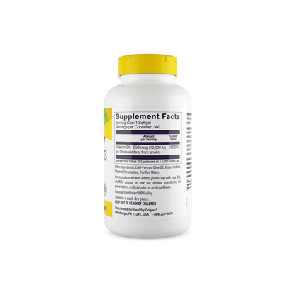 Combo Nutricost Vitamina K2 MK-7 100 mcg, 240 Softgels + Healthy Origins Vitamina D3 10.000 UI, 360 Softgels