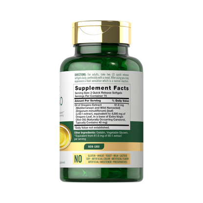 Combo Carlyle Probiótico 50 Bilhões UFC, 60 cápsulas + Óleo de Orégano 4000mg, 150 softgels, + Healthy Origins Vitamina D3 1000 UI, 240 softgels