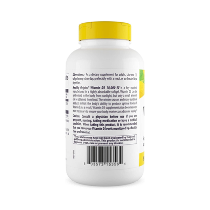 Combo Life Extension B12 Metilcobalamina 500 mcg (100 Pastilhas) + Healthy Origins Vitamina D3 10.000 UI (360 Softgels)