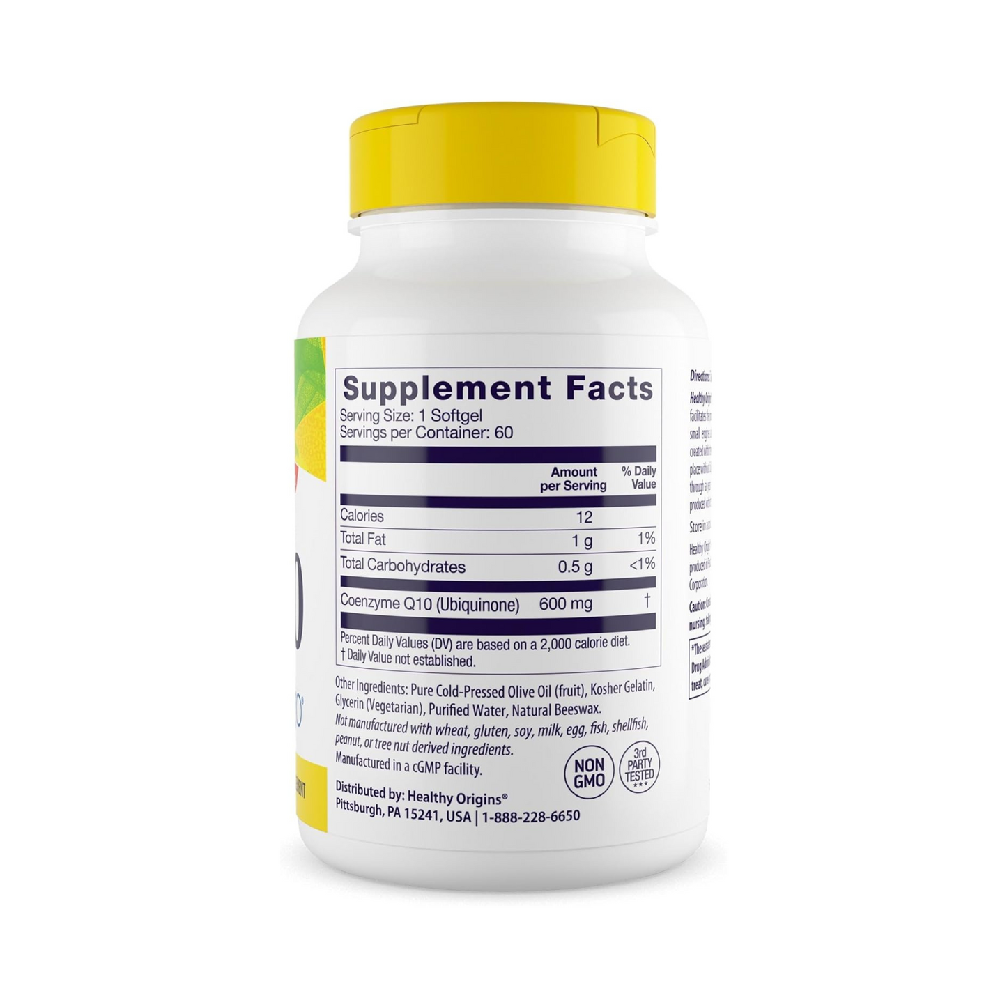 Combo Healthy Origins CoQ10 100mg (Kaneka Q10), 60 Softgels + Vitamina D3 1000UI, 240 Softgels