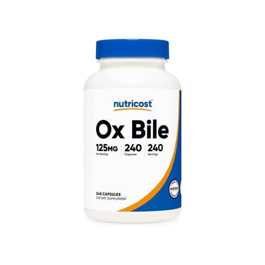 Nutricost Ox Bile, 125mg, 240 Cápsulas