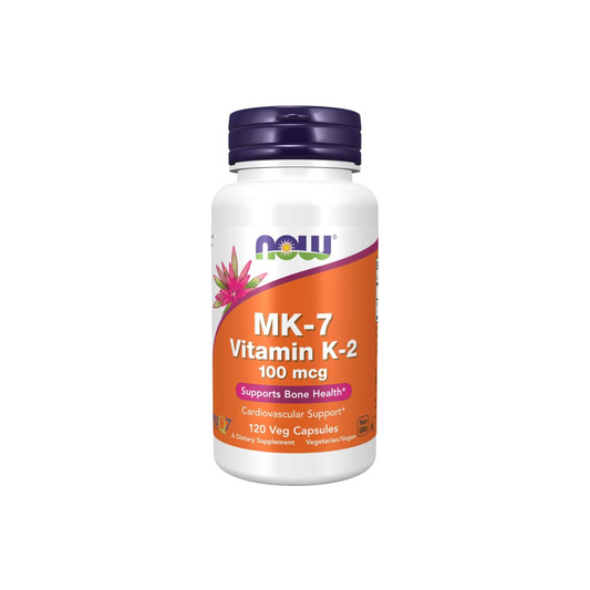 NOW Foods, Vitamina K-2 MK-7, 100 mcg, 60 Cápsulas Vegetais