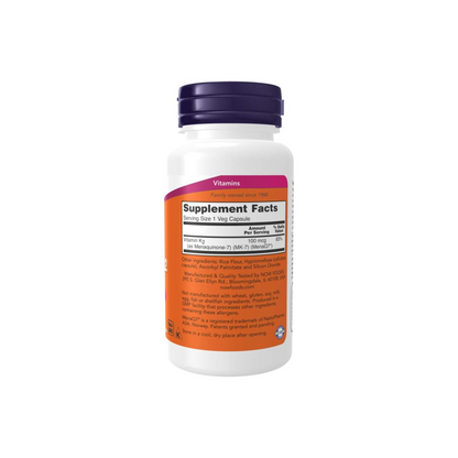 NOW Foods, Vitamina K-2 MK-7, 100 mcg, 120 Cápsulas Vegetais