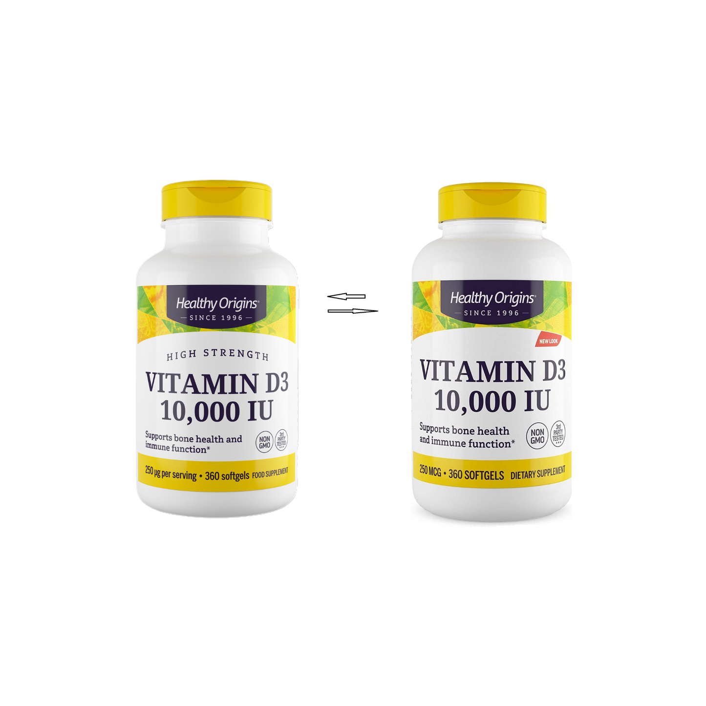 Combo 1 Healthy Origins Vitamina D3 10000 IU 360 Softgels e 1 Healthy Origins Vitamina k2 MK7  100 MCG 180 Softgels