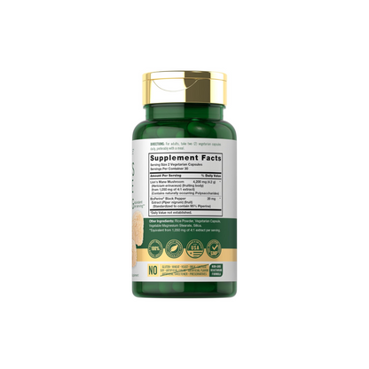 Carlyle  Lion's Mane 2100 mg, Super Mushroom, 60 Cápsulas Vegetais