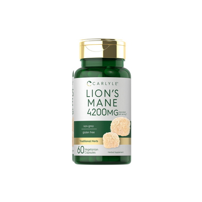 Carlyle  Lion's Mane 2100 mg, Super Mushroom, 60 Cápsulas Vegetais