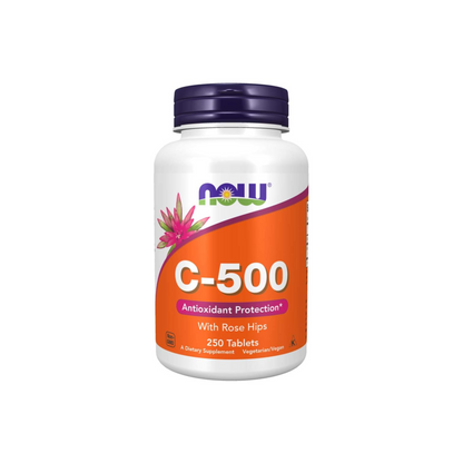 NOW Foods, C-500 com Rosa Mosqueta, 250 Comprimidos